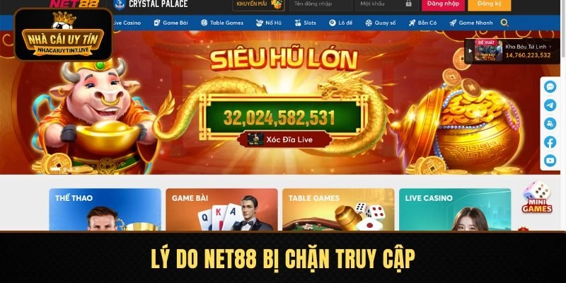Nguyên nhân NET88 bị chặn Nguyên nhân NET88 bị chặn